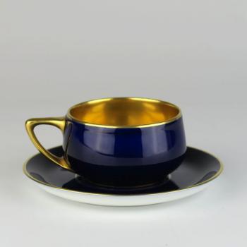 Cup and Saucer - porcelain, cobalt - 1920