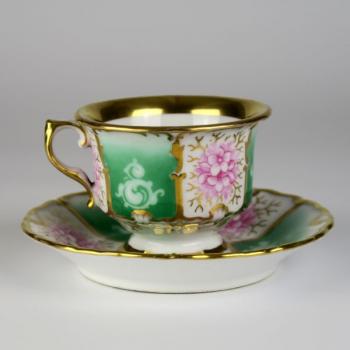 Cup and Saucer - white porcelain - 1850