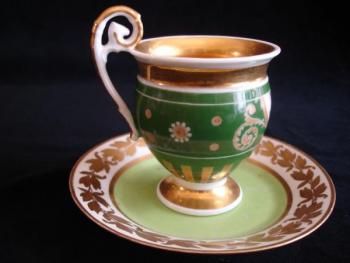 Cup and Saucer - white porcelain - 1850 Cup and Saucer - white porcelain - 1850