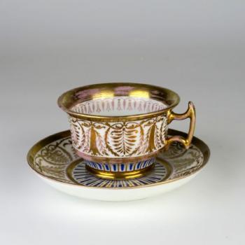 Cup and Saucer - white porcelain - 1840 Cup and Saucer - white porcelain - 1840