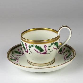Cup and Saucer - white porcelain - 1827 Cup and Saucer - white porcelain - 1827