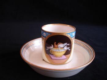 Cup and Saucer - white porcelain - 1810 Cup and Saucer - white porcelain - 1810
