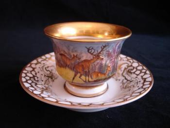 Cup and Saucer - white porcelain - 1850 Cup and Saucer - white porcelain - 1850