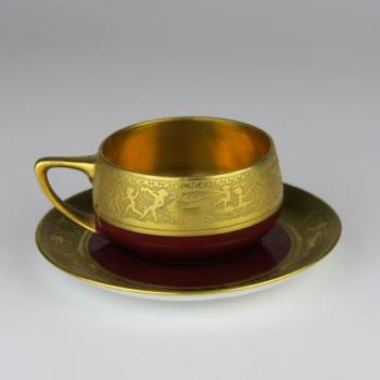 Cup and Saucer - white porcelain - 1920 Cup and Saucer - white porcelain - 1920