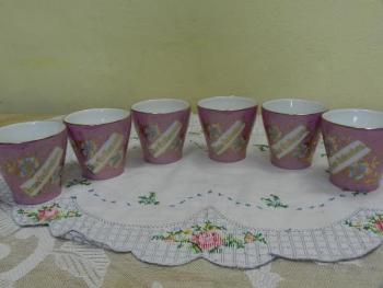 Porcelain Mugs - white porcelain - KPM Krister Germany - 1910 Porcelain Mugs - white porcelain - KPM Krister Germany - 1910