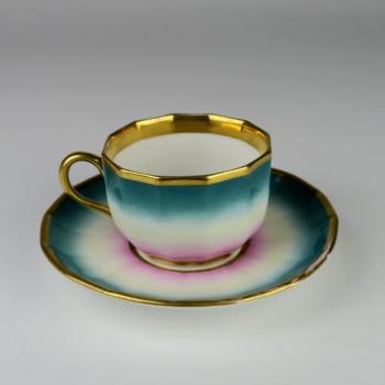 Cup and Saucer - white porcelain - 1830