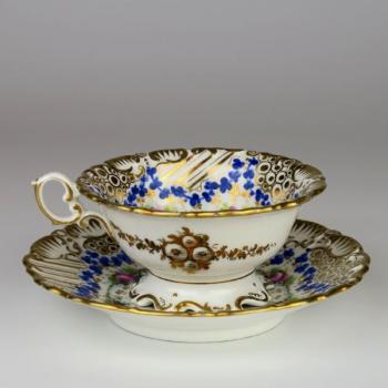 Cup and Saucer - white porcelain - 1840